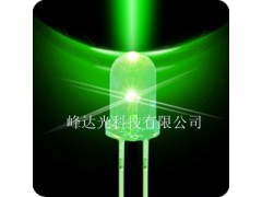 F5mm白發(fā)翠綠光 綠光圓頭超亮發(fā)光二極管-- 深圳市峰達(dá)光科技有限公司